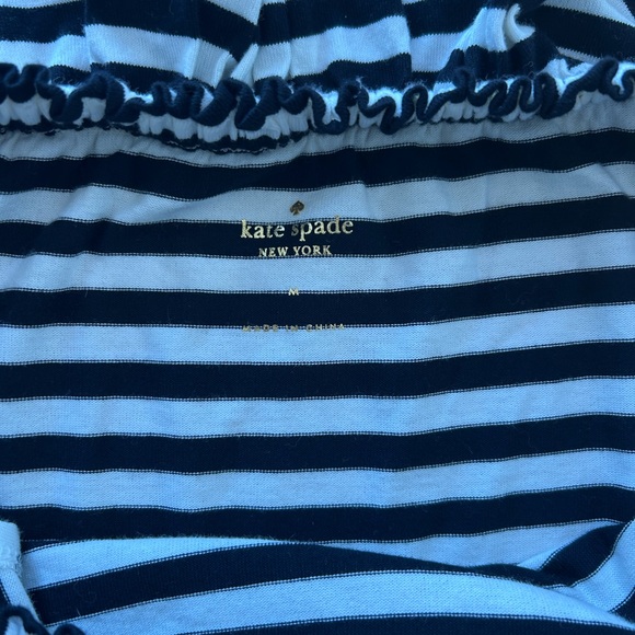 NWT Kate Spade Broome Street Ruffle Topline On Off Shoulder Striped Dress Medium - Picture 6 of 12